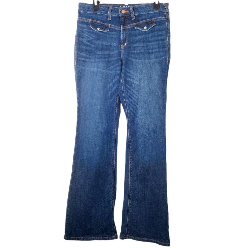 Ariat Bessie Slim Trouser High Rise Western Jeans Pacific Blue Denim Size 31L